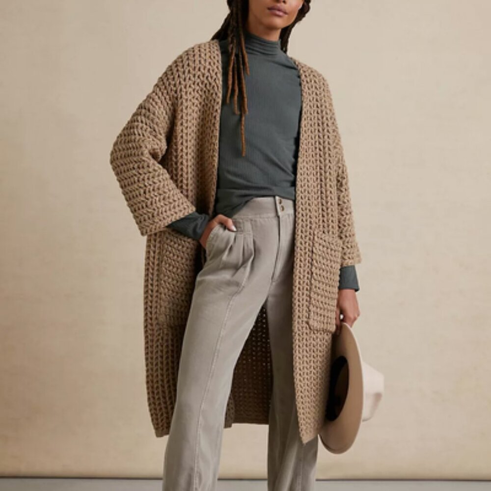 Anthropologie Nuli Cable Knit Kimono